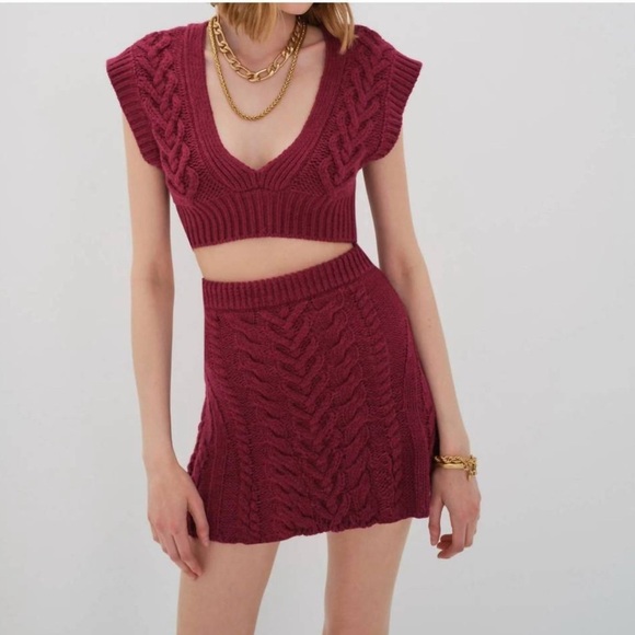 FOR LOVE & LEMONS layton mini skirt in red - Picture 1 of 6